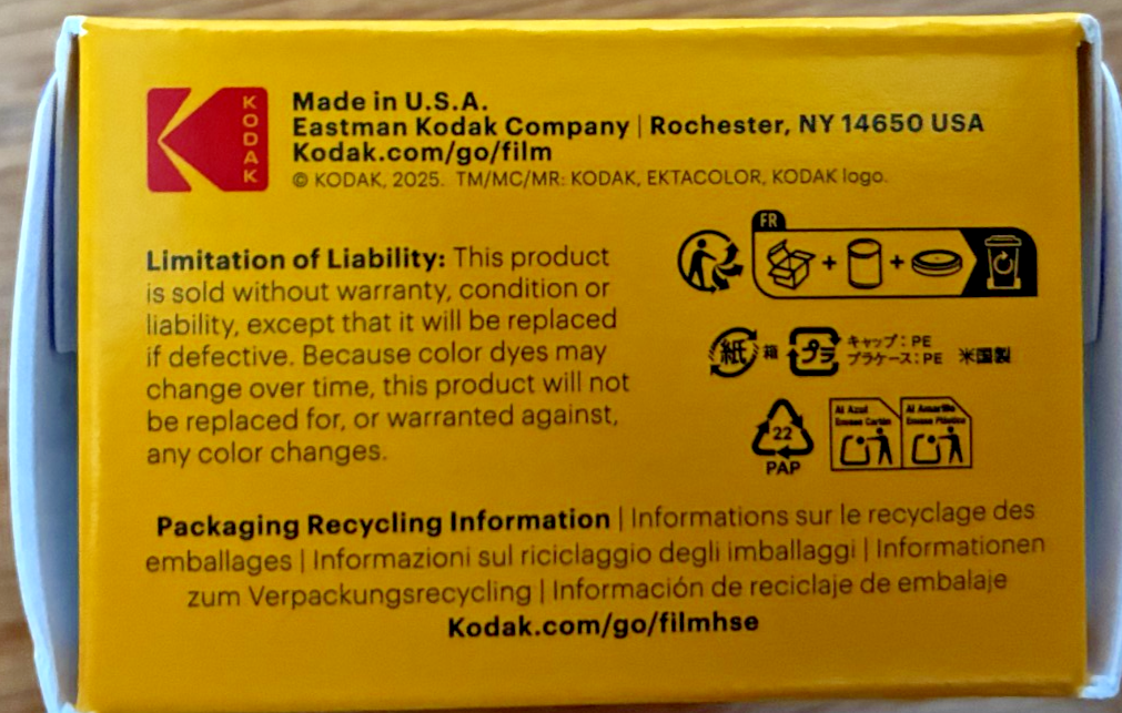 Kodak Ektacolor Pro 800 35mm color negative film, 2-pack, 36 exposures per roll
