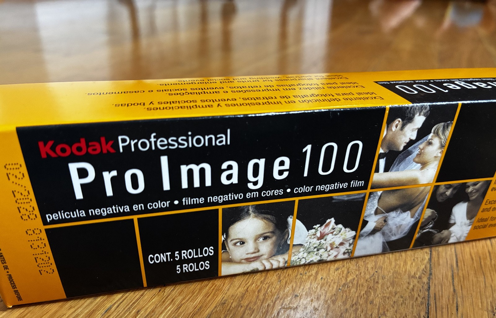 Kodak Pro Image 100 35mm color negative film, 5-pack, 36 exposures per roll