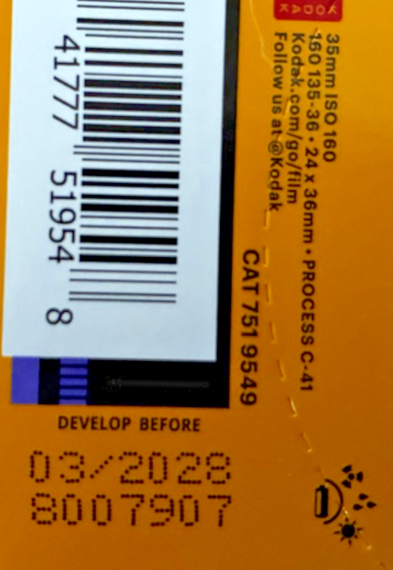 Kodak Ektacolor Pro 160 35mm color negative film, 2-pack, 36 exposures per roll