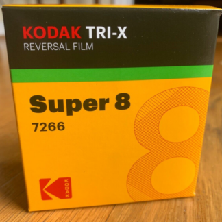 Kodak Tri-X 7266 Super 8 black and white reversal film cartridge