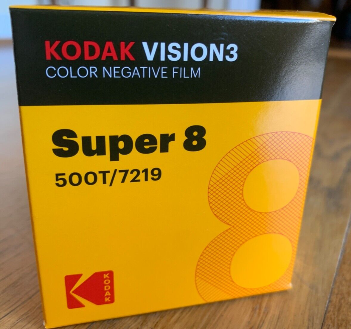 Kodak Vision3 500T Super 8 color negative film cartridge #7219, AHU processed, no remjet
