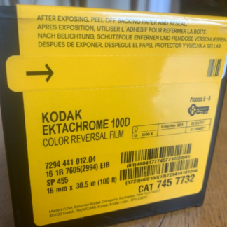 Kodak Ektachrome 100D 16mm color reversal film #7294, 100ft roll