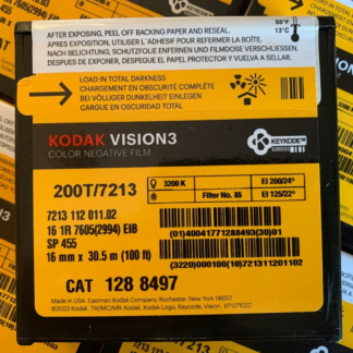 Kodak Vision3 200T 16mm color negative film #7213, 100ft roll