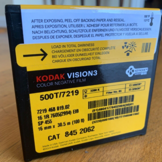 Kodak Vision3 500T 16mm color negative film #7219, 100ft roll