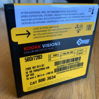 Kodak Vision3 50D 16mm color negative film #7203, 100ft roll