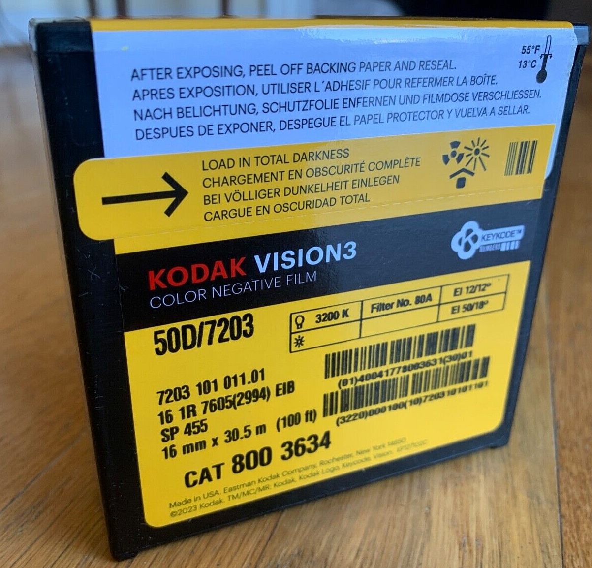 Kodak Vision3 50D 16mm color negative film #7203, 100ft roll