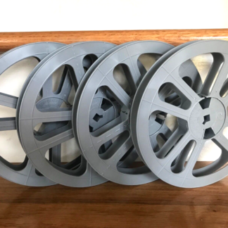 16mm 400ft grey plastic movie film reels, pack of 4