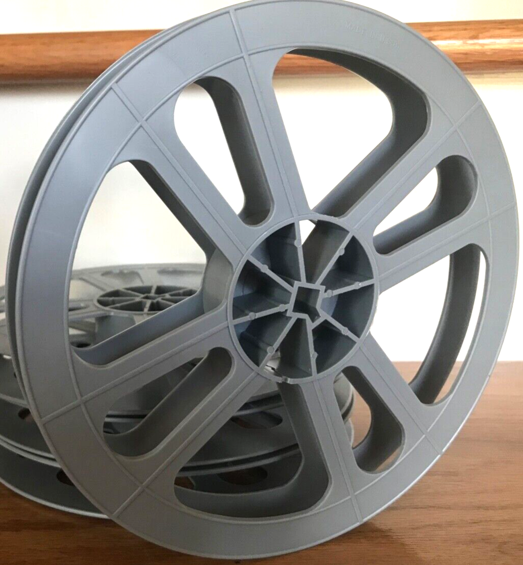 16mm 400ft grey plastic movie film reels, pack of 4