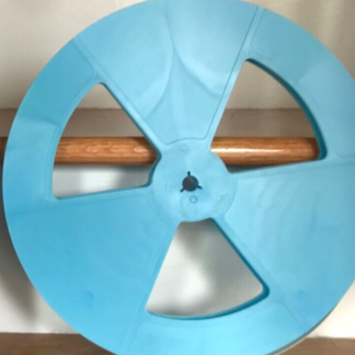 Super 8 1600ft blue plastic reel, fits Elmo ST-1200 and GS-1200 projectors