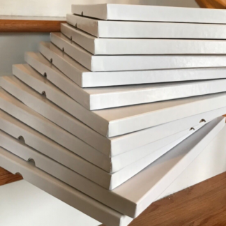 Super 8 1200ft white cardboard storage box for feature film reels