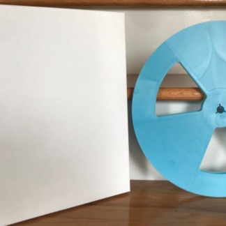 Super 8 1200/1600ft blue plastic reel and white lidded box combo set