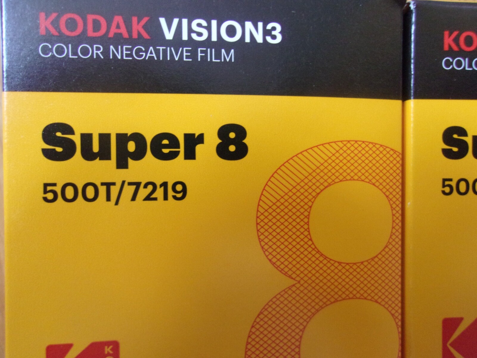 Kodak Vision3 500T Super 8 color negative film cartridge #7219, AHU processed, no remjet