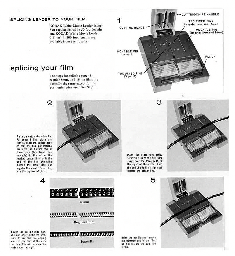 Kodak Presstapes Super 8 movie film splicing tape, 20 splices