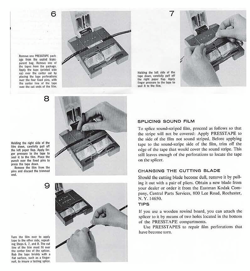 Kodak Presstapes Super 8 movie film splicing tape, 20 splices