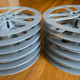 16mm 400ft grey plastic movie film reels, pack of 10