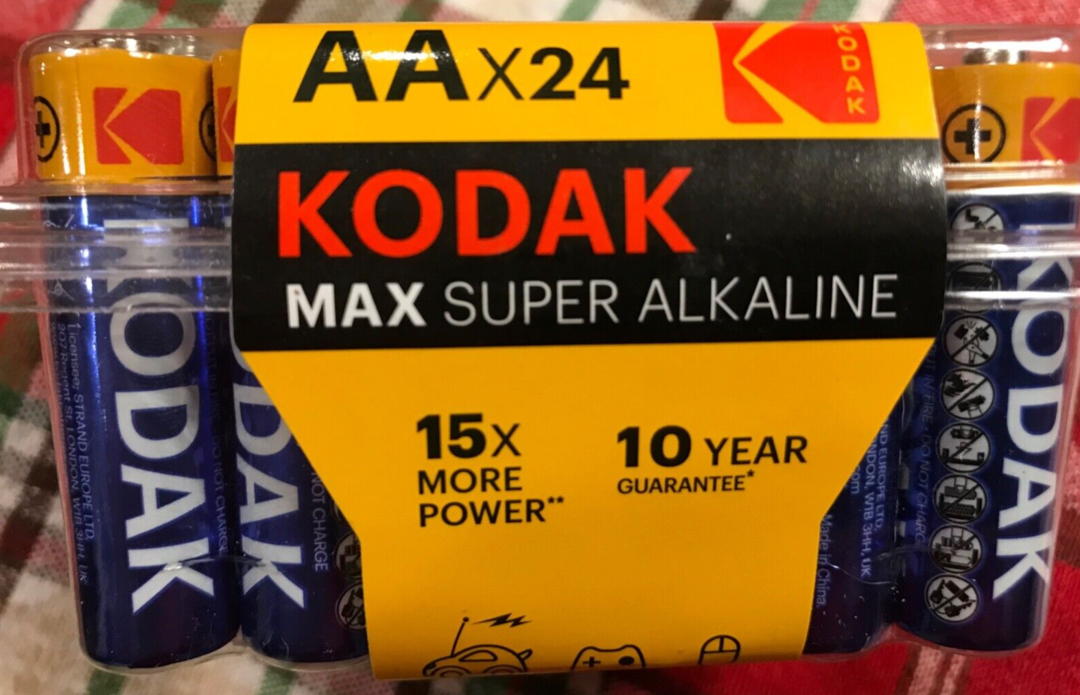 Kodak Max Super Alkaline AA batteries, 24-pack, 1.5V LR6
