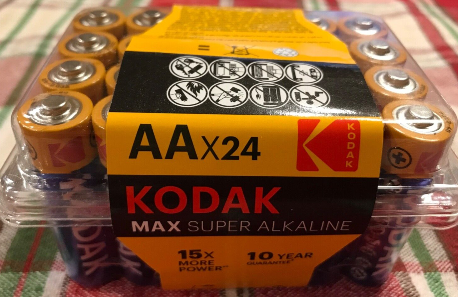 Kodak Max Super Alkaline AA batteries, 24-pack, 1.5V LR6