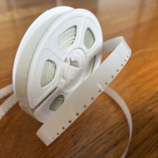 Super 8 white acetate movie film leader, 50ft reel, new old stock