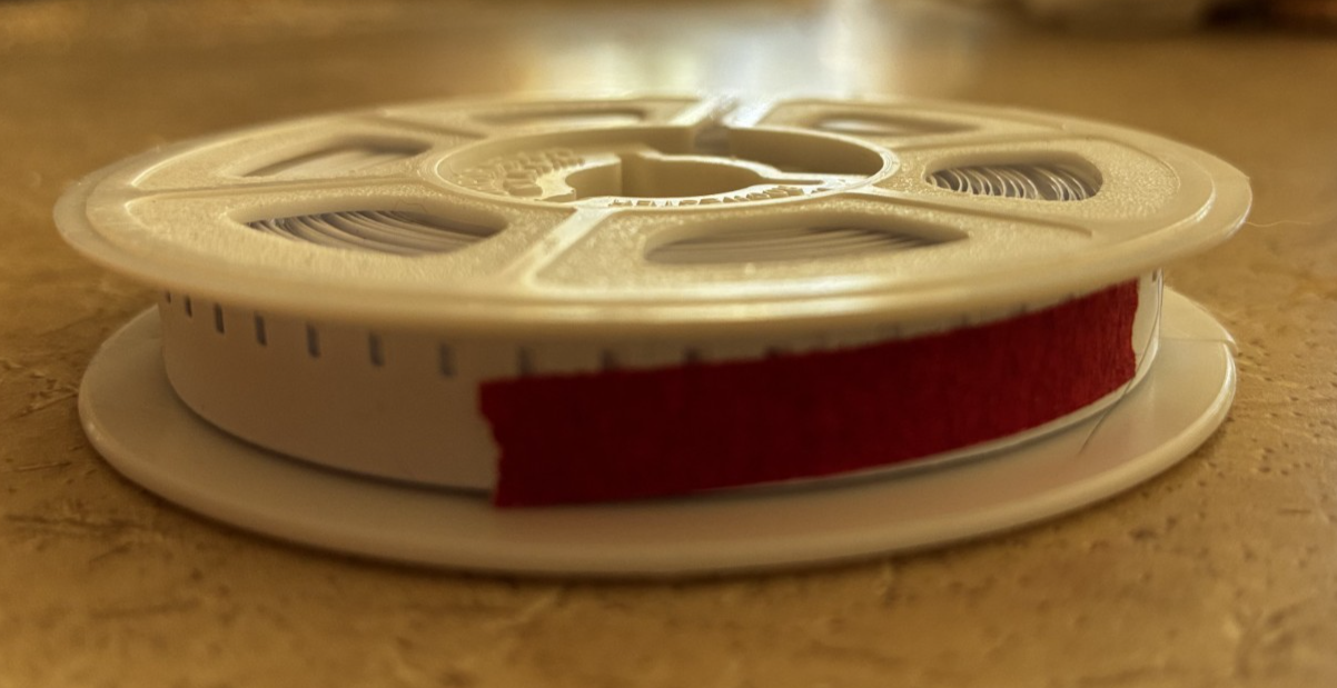 Super 8 and Regular 8mm red 1/4-inch masking tape, 60 yards, for taping film ends