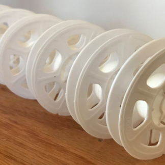 Super 8 50ft white plastic movie film reels, pack of 6