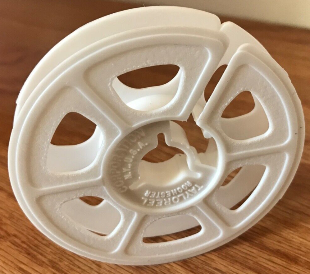 Super 8 50ft white plastic movie film reels, pack of 6