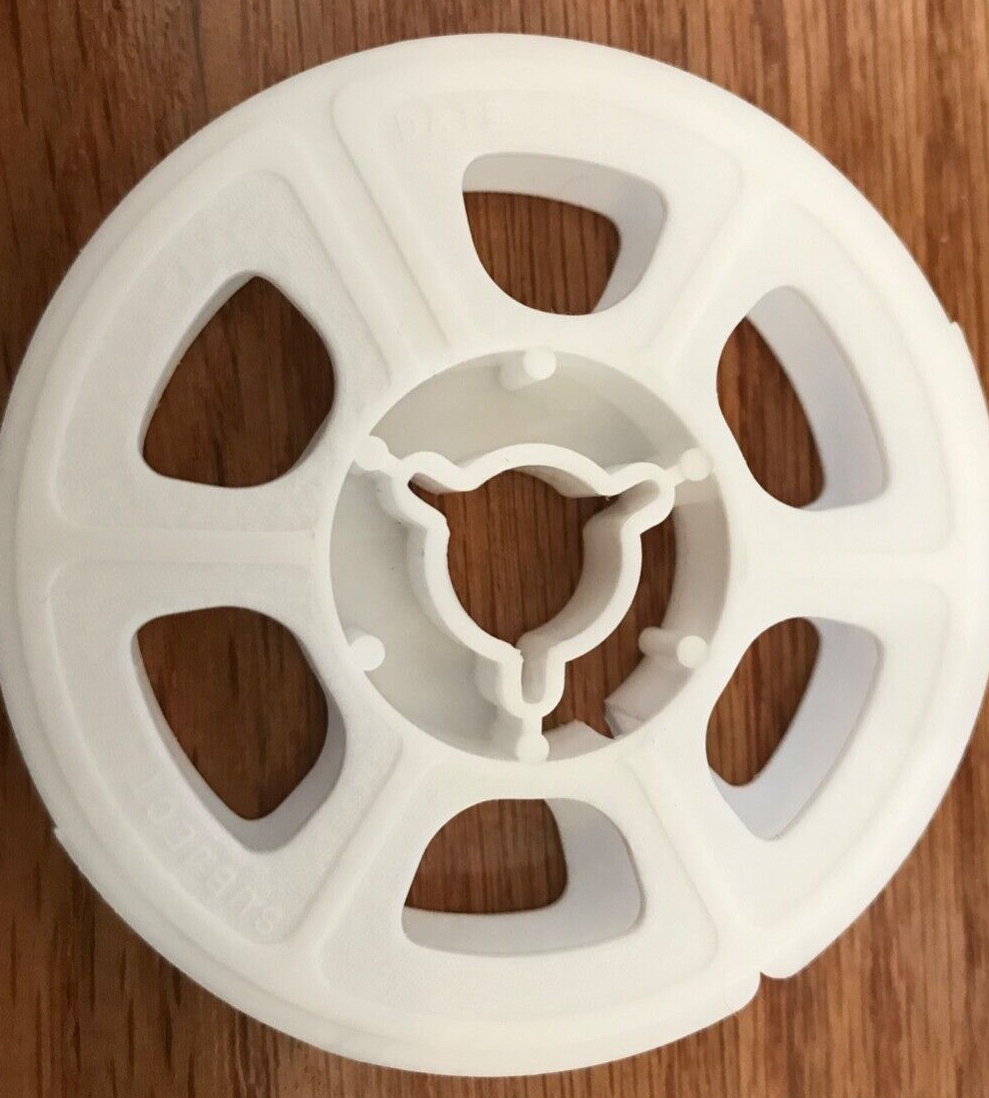 Super 8 50ft white plastic movie film reels, pack of 6