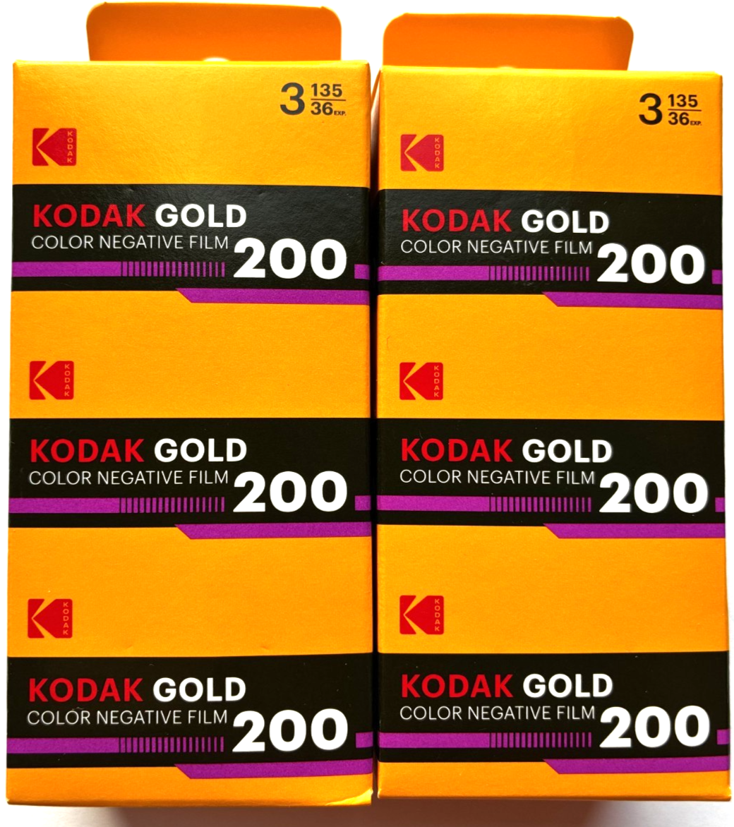 Kodak Gold 200 35mm color negative film, 6-pack, 36 exposures per roll
