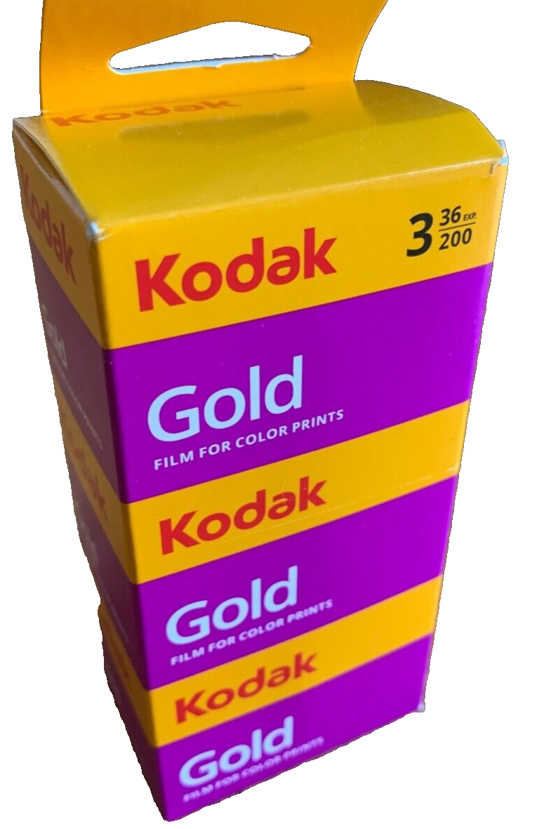 Kodak Gold 200 35mm color negative film, 3-pack, 36 exposures per roll