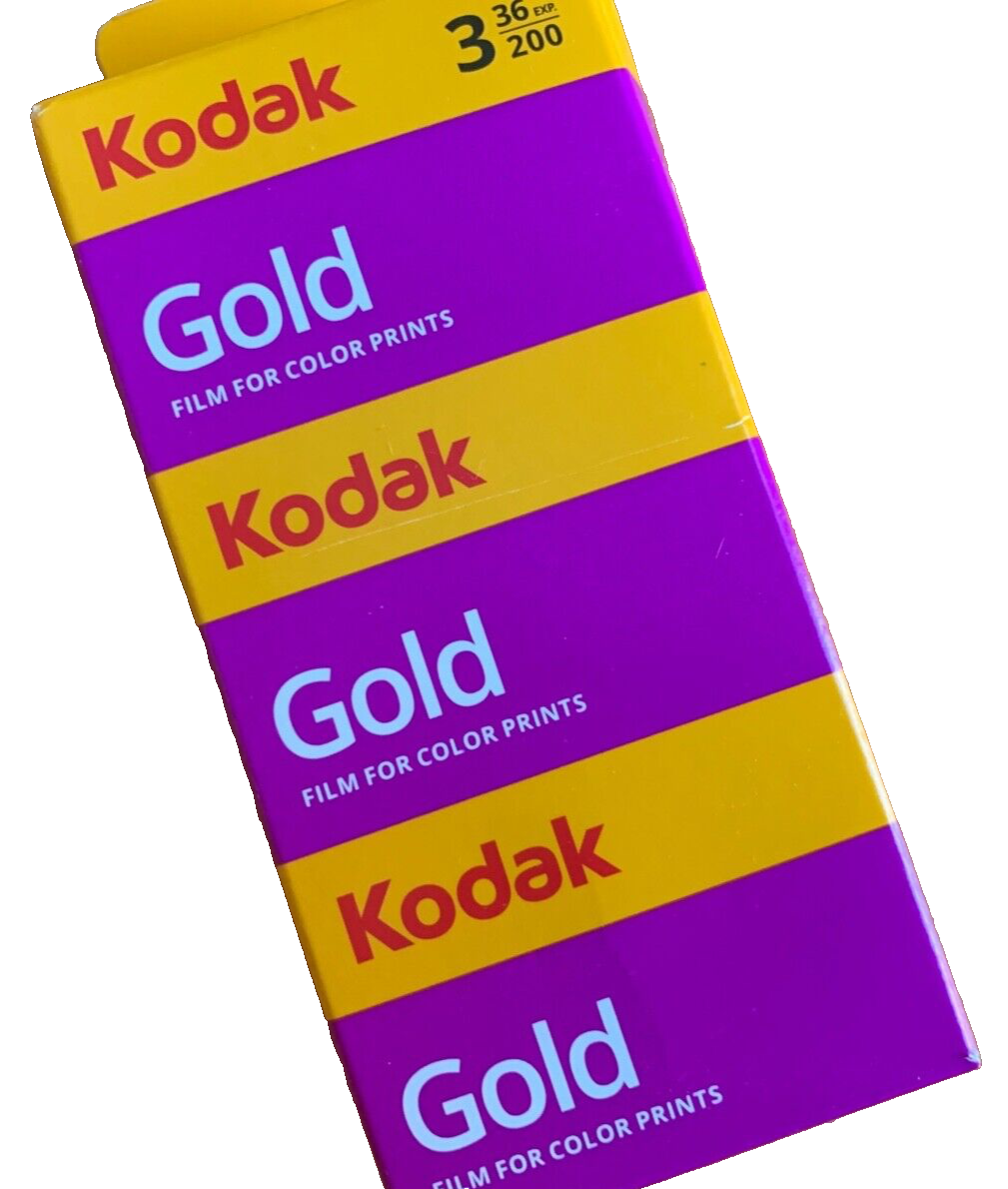 Kodak Gold 200 35mm color negative film, 3-pack, 36 exposures per roll