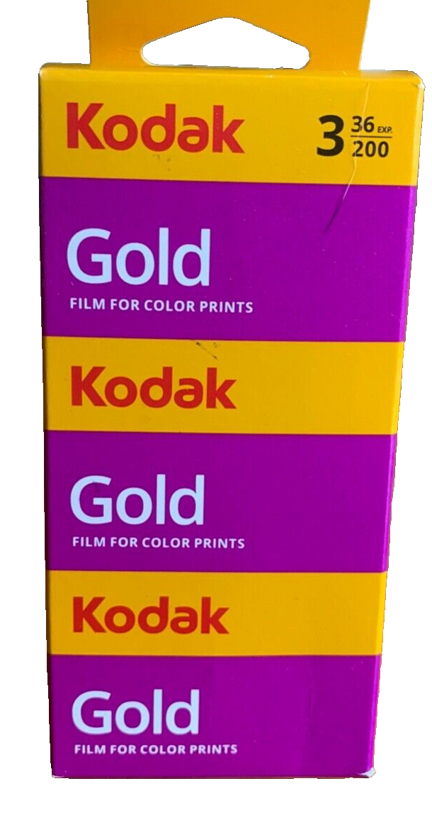Kodak Gold 200 35mm color negative film, 3-pack, 36 exposures per roll