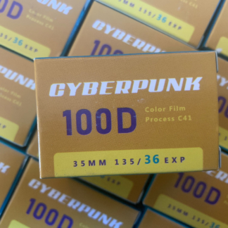 Cyberpunk 100D 35mm color negative film, 36 exposures, C-41, no remjet, Kodak Vision3 50D base